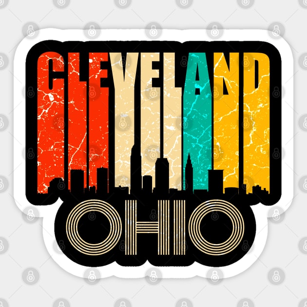 Cleveland Ohio Skyline Sticker by Mila46